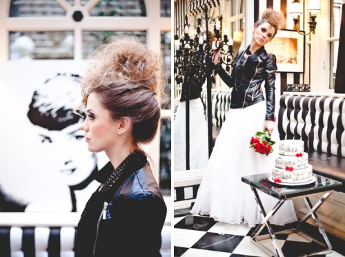 Edgy Bridal Shoot In Rock Glam Style