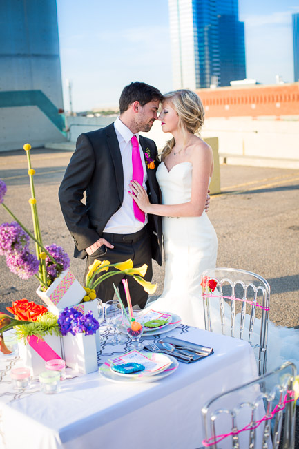 Elegant And Stylish Neon Themed Wedding Shoot
