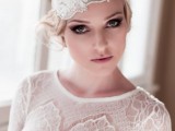 a lace embellished wedding headband will add chic to your vintage or art deco bridal look