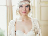 an art deco bridal headband with large rhinestones is a gorgeous idea for a vintage or art deco bride
