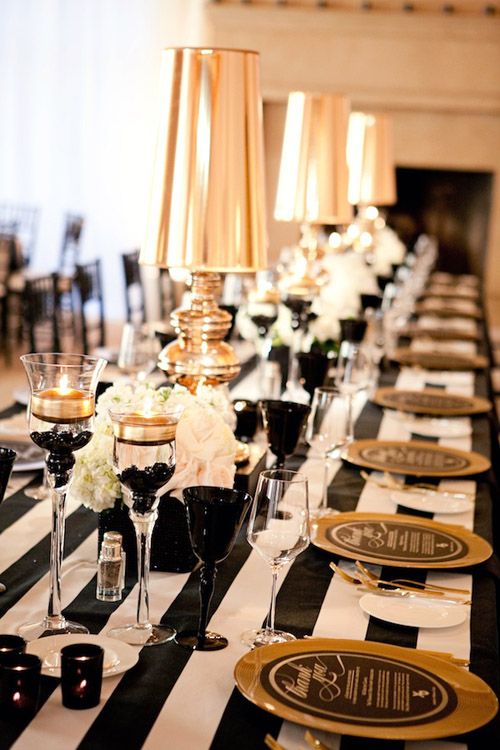 Techelectronicmn Black And Rose Gold Wedding Table Decor