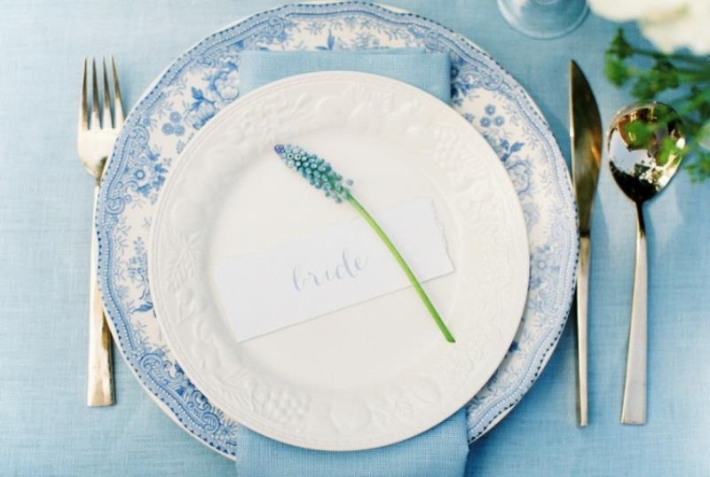 Picture Of elegant dusky blue wedding inspiration at the dutch castle  13