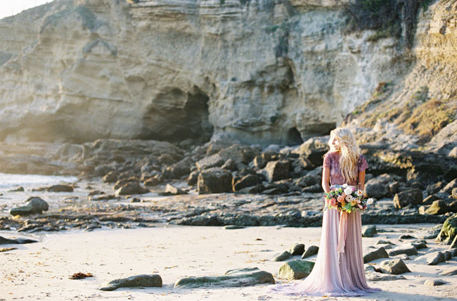 Ethereal seaside bridal shoot with a lavender wedding gown  5