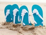 offer your gals flipflops for your beach bridal shower
