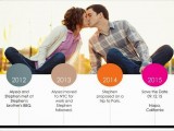 a brigth save the date magnet with the couple’s photo and the whole love story is a very creative and cool idea, everyone will know it