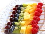 fresh fruit skewers are delicious and very ehalthy summer bridal shower treats