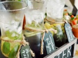 fresh infused water with ice is right what you need to refresh your guests at the bridal shower