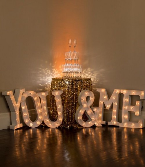 marquee letters are perfect for wedding decor