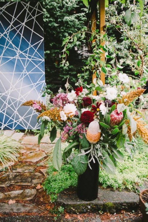 Extraordinary And Unique Mosaic Themed Garden Wedding Inspiration