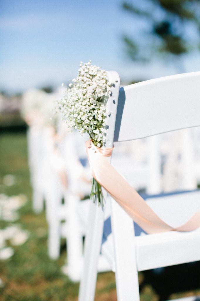 baby's breath are perfect for wedding aisle decor