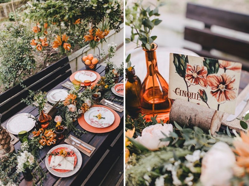 Picture Of fall rustic and retro inspired italian wedding shoot  15