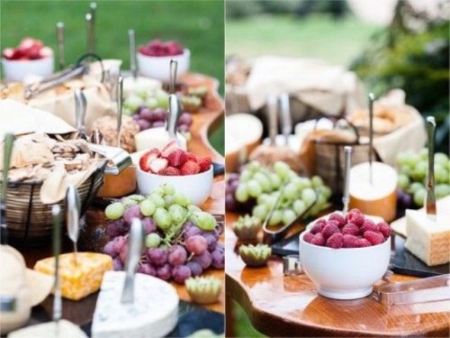 create a fall vineyard wedding board with olives, cheese, fresh bread and vine, it's a perfect solution for such a wedding