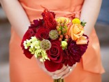 a gorgeous fall wedding bouquet