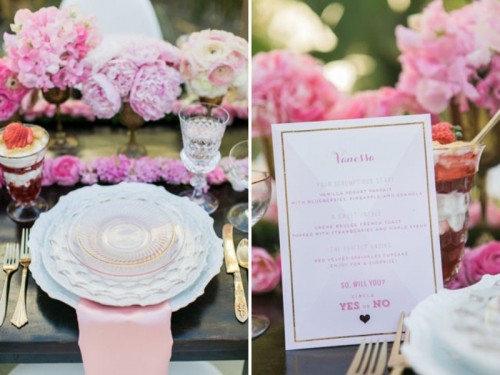 Feminine And Chic Pink Ombre Bridal Shower Inspiration