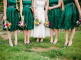 Flirty And Fun 50s Themed Wedding In Emerald Green