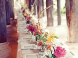 a rustic wedding table setting