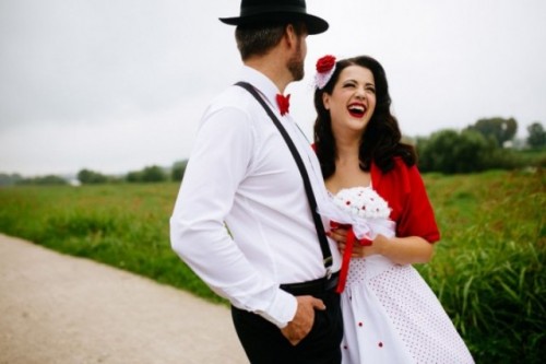 Fun Pin Up Polka Dot Wedding In Croatia