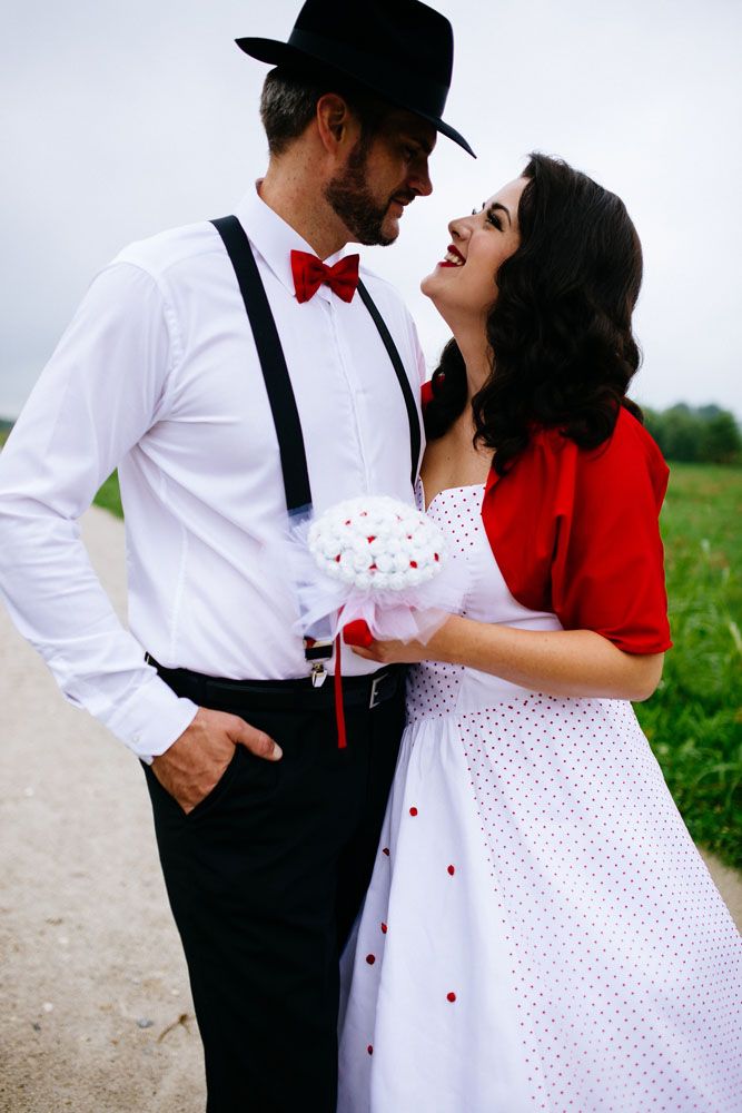Picture Of fun pin up polka dot wedding in croatia  8