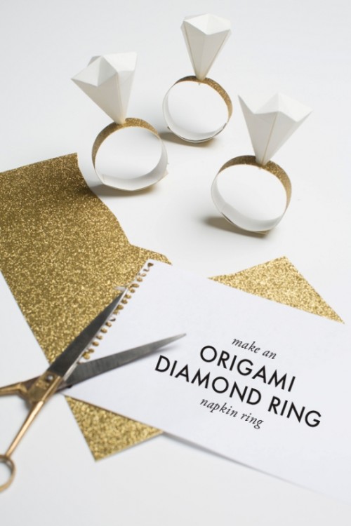 Glam And Cool DIY Origami Diamond Napkin Ring