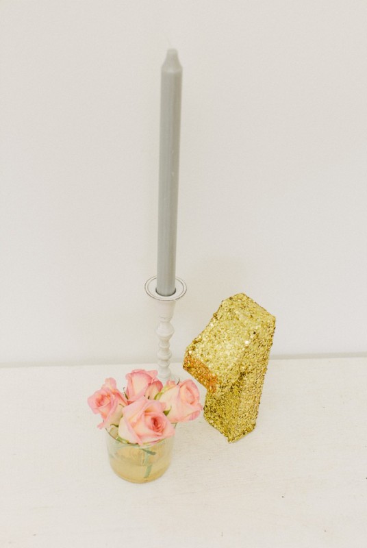 Glam Diy Gold Glittery Wedding Table Number