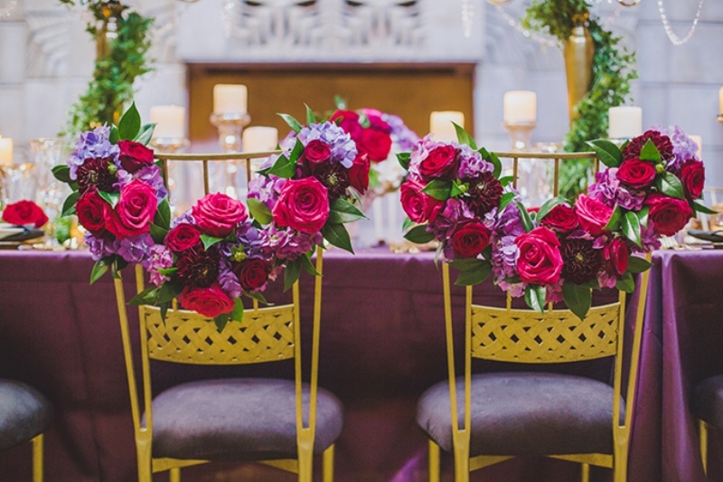 Picture Of glamorous red and purple wedding inspiration  17