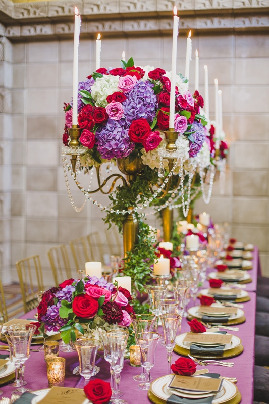 Picture Of glamorous red and purple wedding inspiration  18