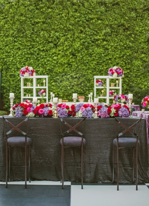 Glamorous Red And Purple Wedding Inspiration