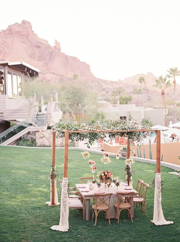 Gorgeous copper and coral outdoor wedding inspiration  1