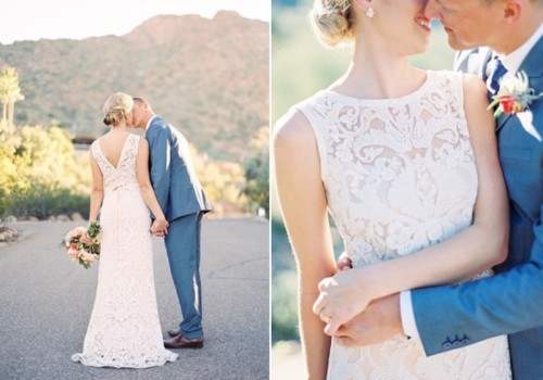 Gorgeous Copper And Coral Outdoor Wedding Inspiration