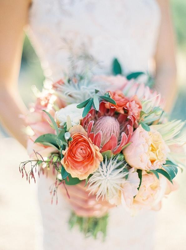 Gorgeous copper and coral outdoor wedding inspiration  25