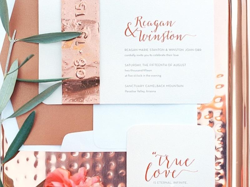 Gorgeous copper and coral outdoor wedding inspiration  6