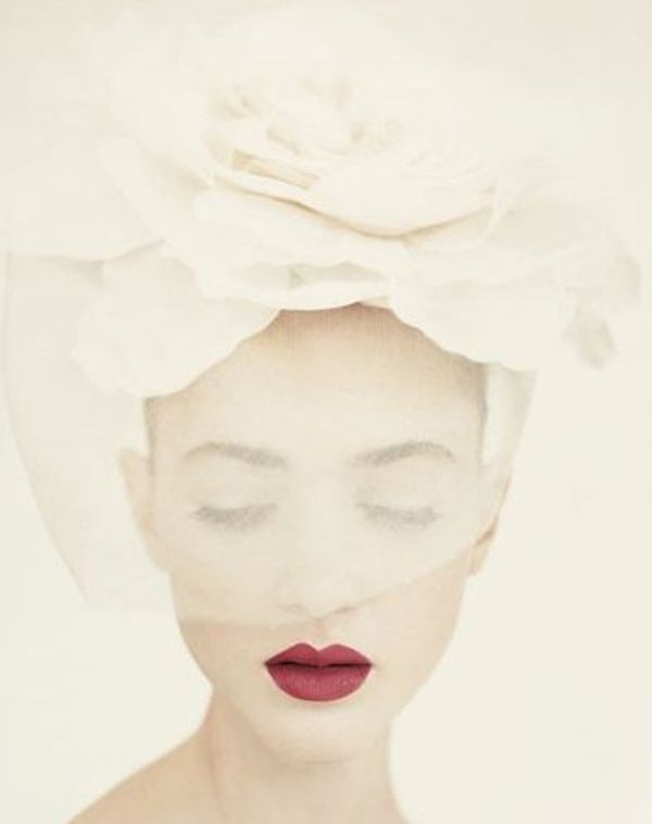 a bold deep red lip is a cool idea for a fall or winter bride, you'll look statement like with it