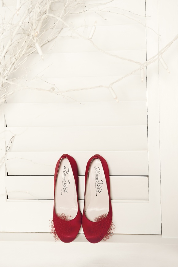 Red shoes are always a good idea for a Halloween wedding, they make a bold color statement and match many Gothic bridal looks