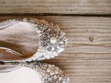 embellished wedding flats with pearls and thinestones look like piece of art and inspire you to shine bright like a diamond