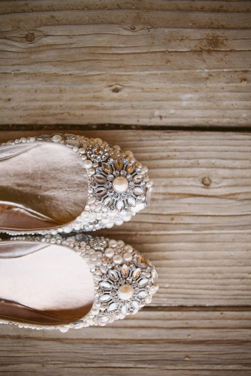 Gorgeous Jeweled Wedding Shoes To Get Inspired