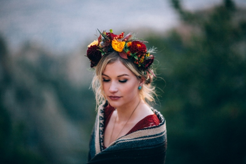 Gorgeous rich red fall bridal session  8