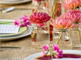a stylish rustic wedding tablescape