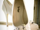 white vintage shoes with buckles and straps look statement-like and creative