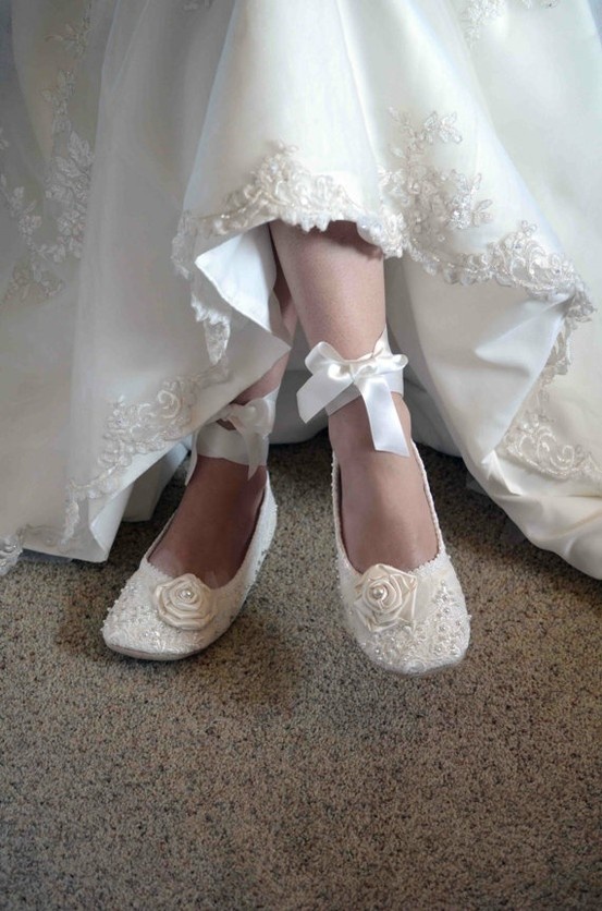 old fashioned wedding shoes
