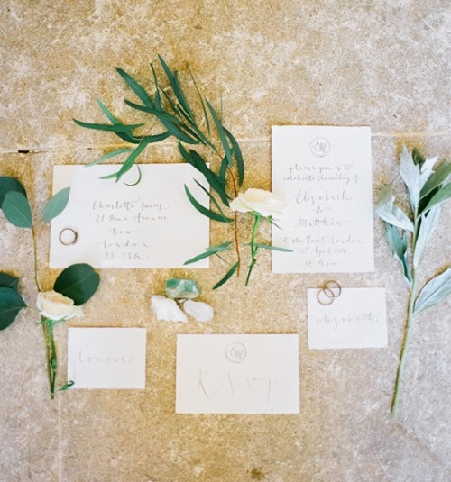 Gray And White Garden Wedding Inspiration