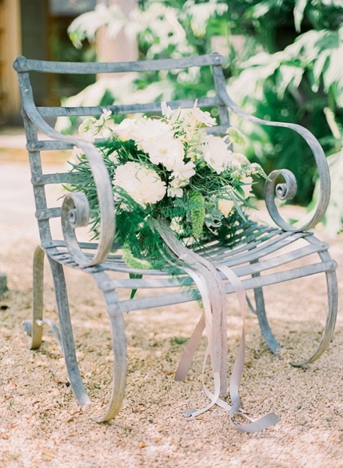 Gray And White Garden Wedding Inspiration
