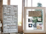 cozy rustic home decor with a pallet sign, a sign with photo banners and a quote about loving these people