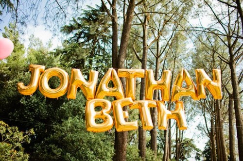 The Hottest Wedding Trend: 22 Huge Letter Balloons Ideas