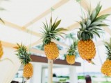 hang some pineapples over the reception space to make it feel really tropical and bold