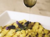 pineapple carpaccio with lavender honey syrup is a gorgeous wedding appetizer for a tropical or summer wedding