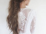 A boho wedding ponytail idea