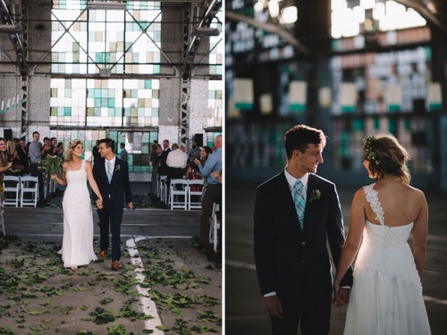 Industrial Warehouse Wedding With Green Touches