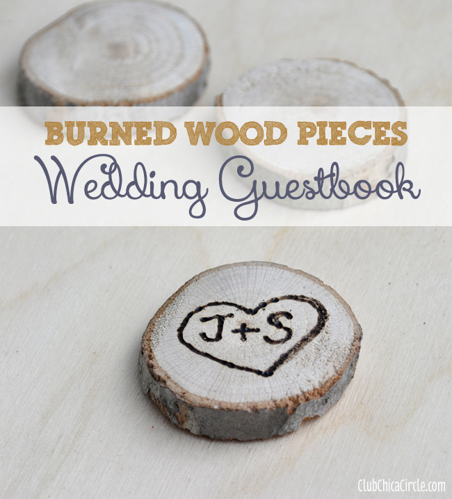 Interactive Diy Burnt Wood Guest Book