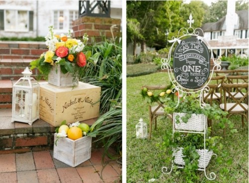Intimate And Cozy Citrus Wedding Inspiration At Peachtree House