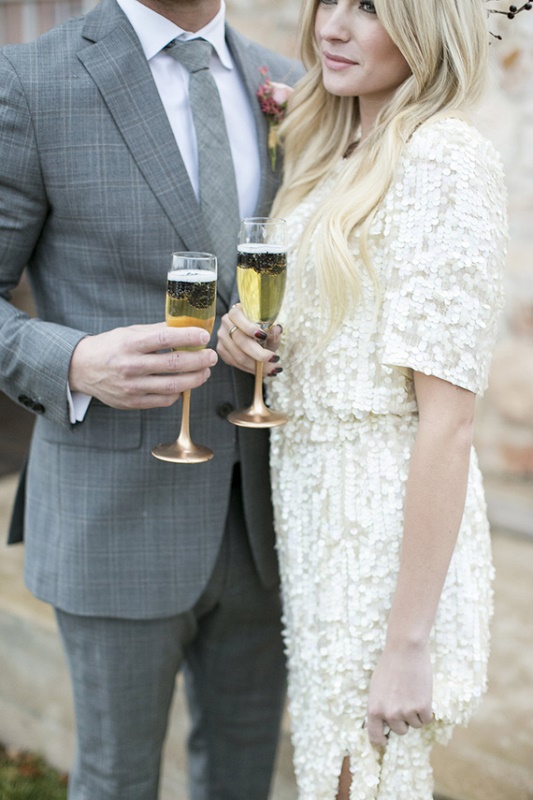 Picture Of intimate and elegant black and gold wedding inspiration  8